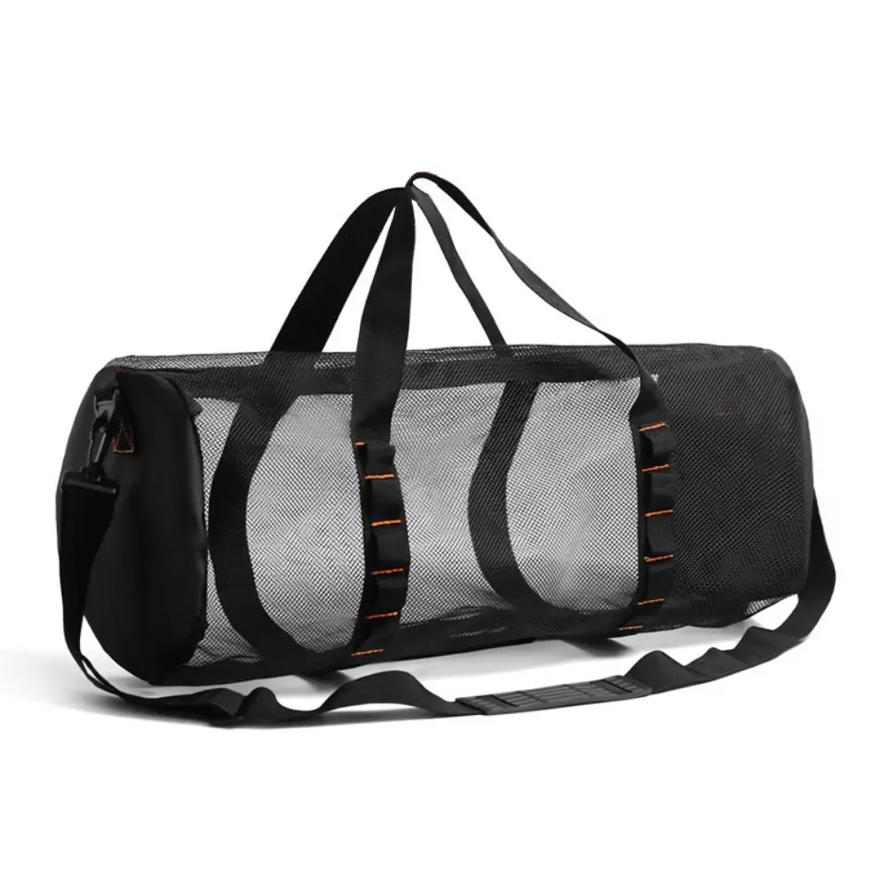 Foldable Mesh Dive Bag Adjust Shoulder Strap Lightweight Mesh Travel Duffle Quickly Dry Large Capacity Dive Gear Pouch Snorkel