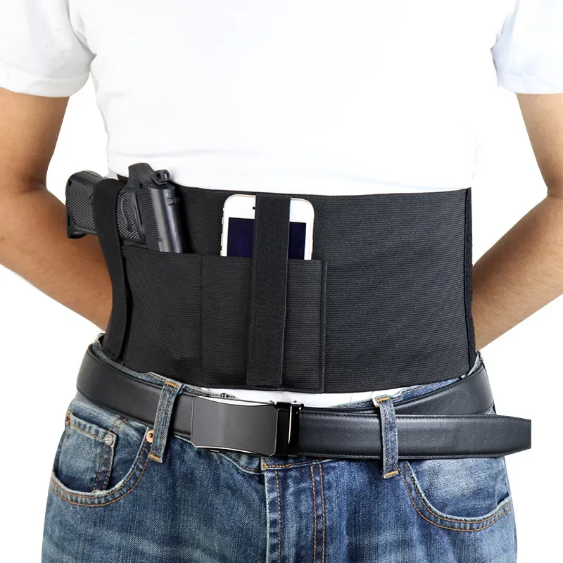 Tactical Belly Band Gun Holster Cs  Concealed Carry for Gun Smith and Wesson Bodyguard, Shield, Glock 19, 17, 42, 43, P238