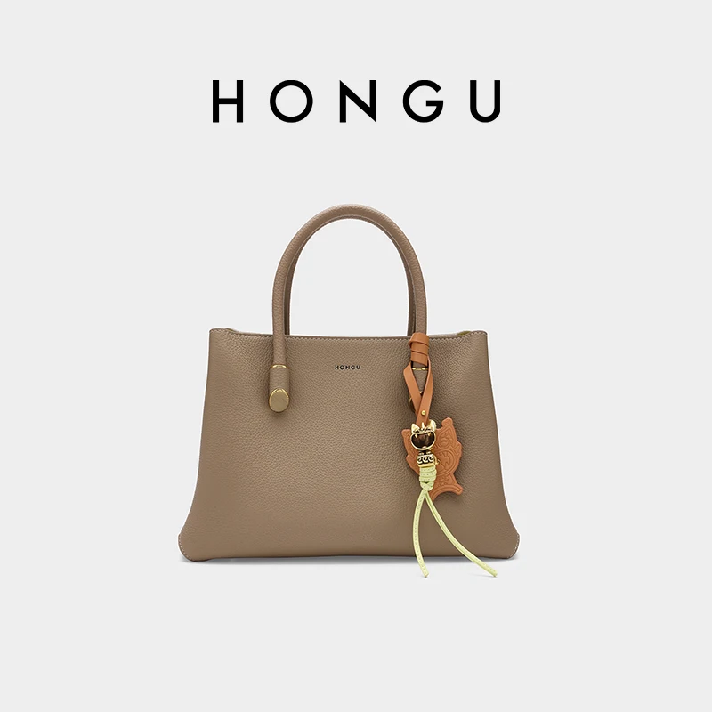 

HONGU Women's Handbag 2025 Autumn Retro Solid Exquisite Pendant Decoration Shoulder Bag Large Capacity Bag for Women H5146964