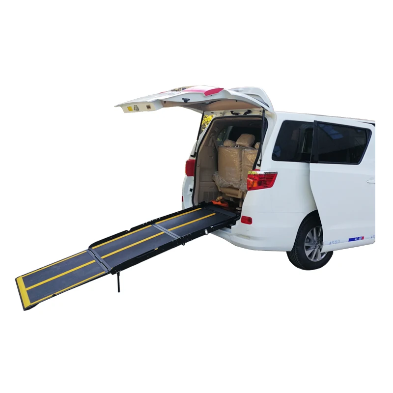 

Handicap Accessible Aluminum Manual Wheelchair Folding Ramp for Van Minivan Loading Car Lift Ramp