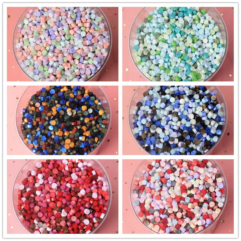 500g Seal Wax Bead Mix Color DIY Gift Box Wedding Invitation Office Grape Wine Bottle Seal Wax