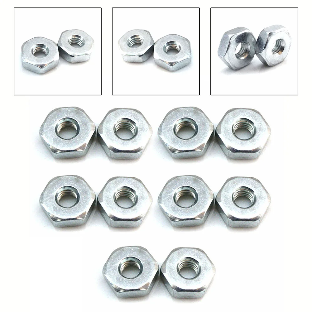 M8 Chainsaw Screw Nut 10pcs Accessories Aluminum Lawn Mower MS211 MS231 MS251 MS271 Outdoor Replacement Practical