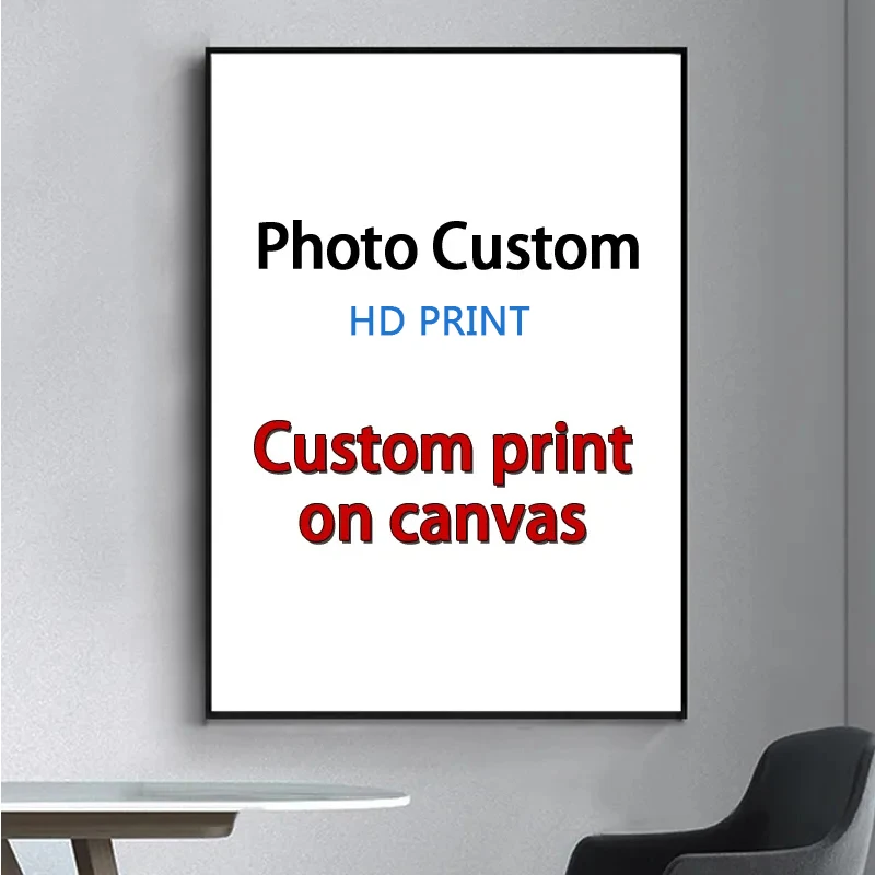 Custom Painting Canvas HD Print Customized Your Picture Personalized Wall Art Poster Photos for Living Room Home Decor