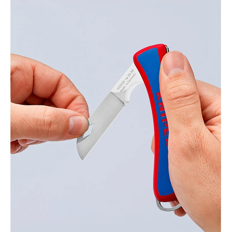 KNIPEX-Faca plástica dobrável para eletricistas, 200 mm faca utilitário, 162050SB