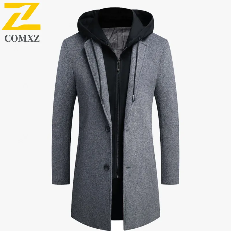 COMXZ メンズ フード付きブレッドジャケット 軽量 クラシック ルーズ プレッピー 防寒 防風 スキーパッド入りジャケット ストリートウェア パディングコート