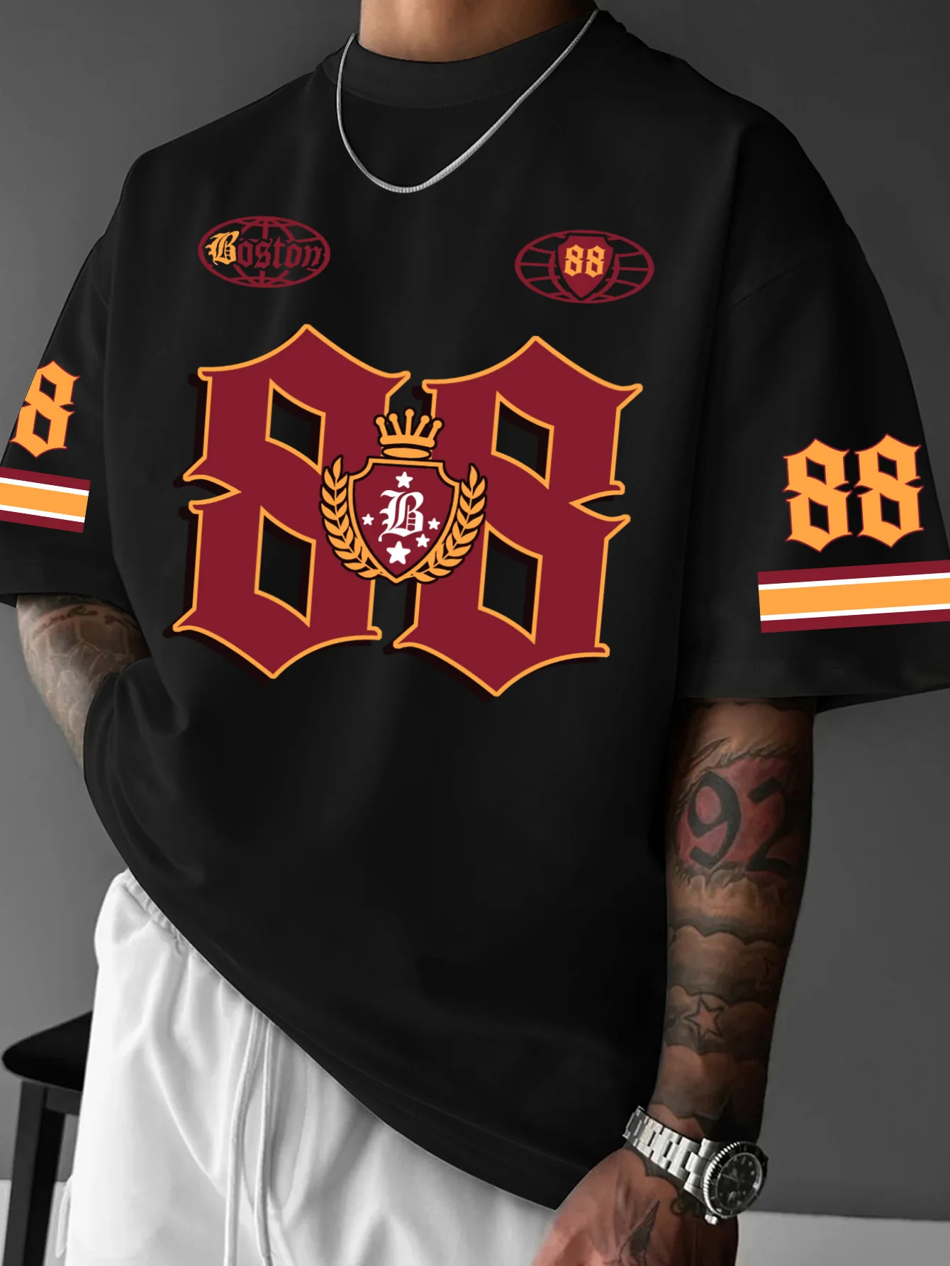 Vintage Boston 88 Collegiate Streetwear Graphic T-Shirt