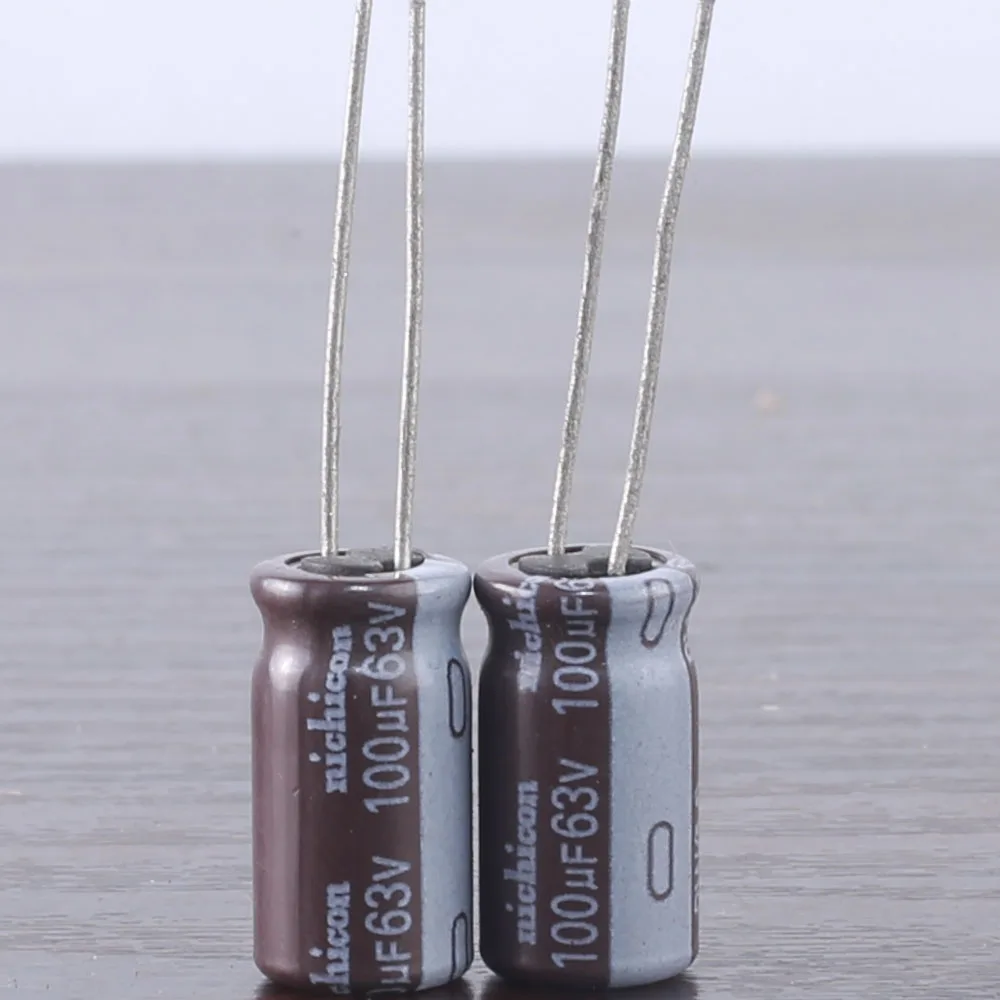 

10pcs Nichicon PW 100mfd 63V 100UF long life electrolytic capacitor 8X15mm 105℃