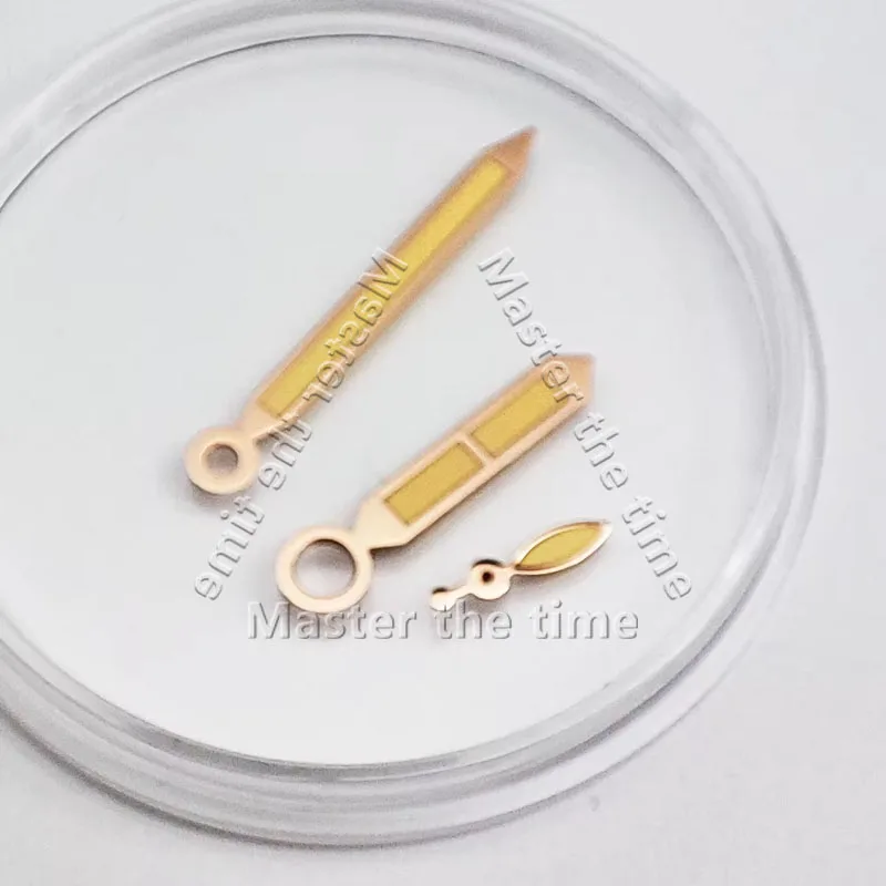 Mãos de relógio luminosas verdes para movimento st3600/ 6797/ 6498, ouro rosa/preto, acessórios de relógio de conversão manual