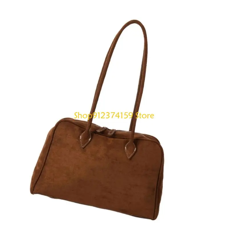 G5AE Trendy Shoulder Bag Purse With Zippered Closure Stylish PU Leather Underarm Bag