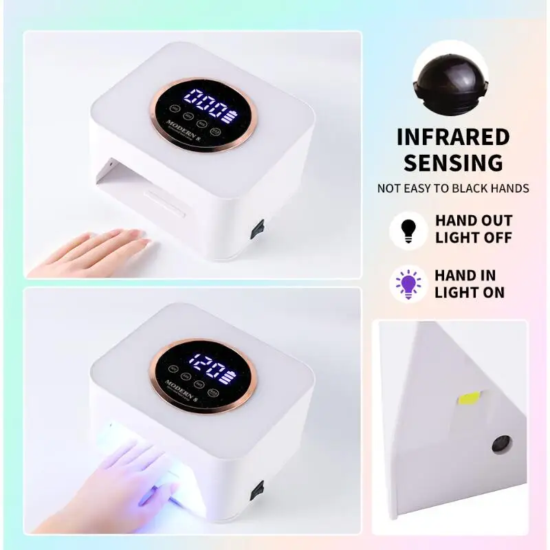 Upgrade 36 LEDs Professionele oplaadbare UV LED-nagellamp Draadloos UV-licht voor gelnagel met 3 timerinstellingen voor salongebruik