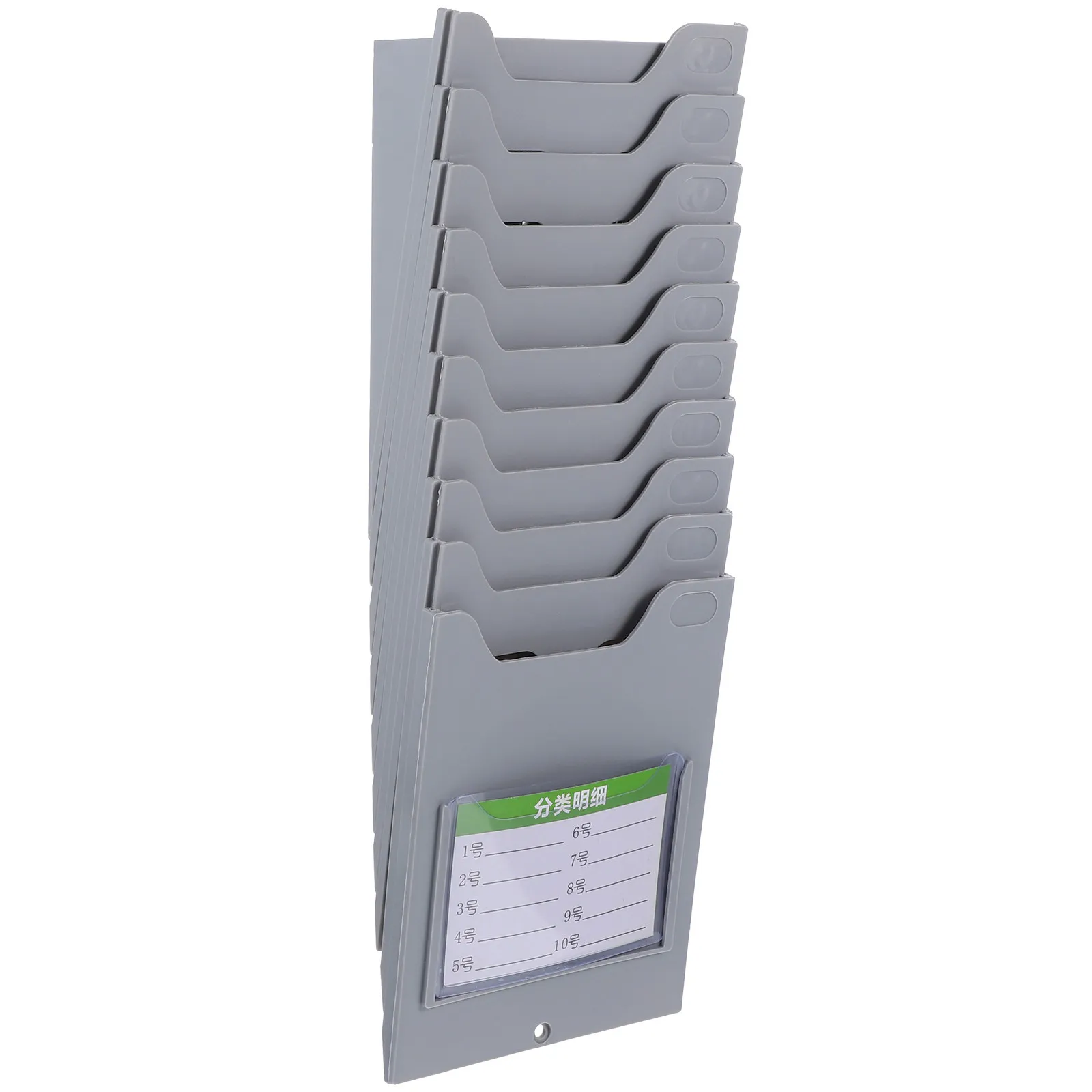 Wall Mounted Warehouse Material Card Holder Rack for Office Factory Storage Organizer Plastic Time Cards Slot Shelf Goods Label