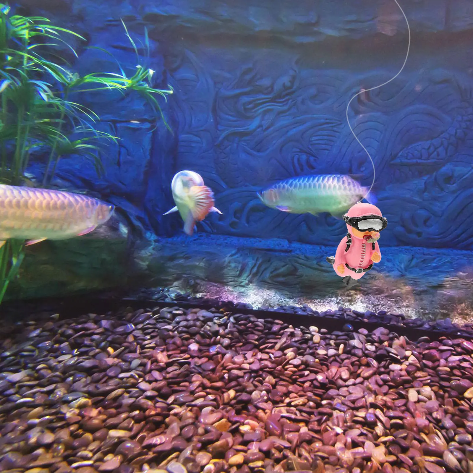 

Small Diver Aquarium Floating Craft Fish Tank Decoration Realistic Simulation Diver Ornament For Tank Landscape Decor Pets