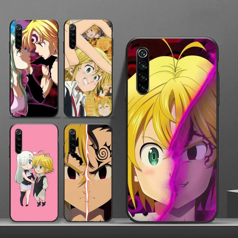 Anime Meliodas Elizabeth Phone Case for Realme GT 2 9i 8i 7i Pro X50 X2 C35 C21 C20 C11 C3 Black Soft Phone Cover Funda