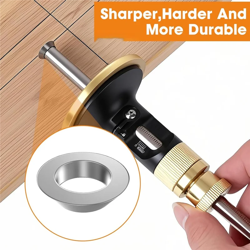 

ABBO-Woodworking Wheel Marking Gauge Adjustable Scribe Tool 0-12Cm,For Parallel Lines,Dovetail Joints Carpentry