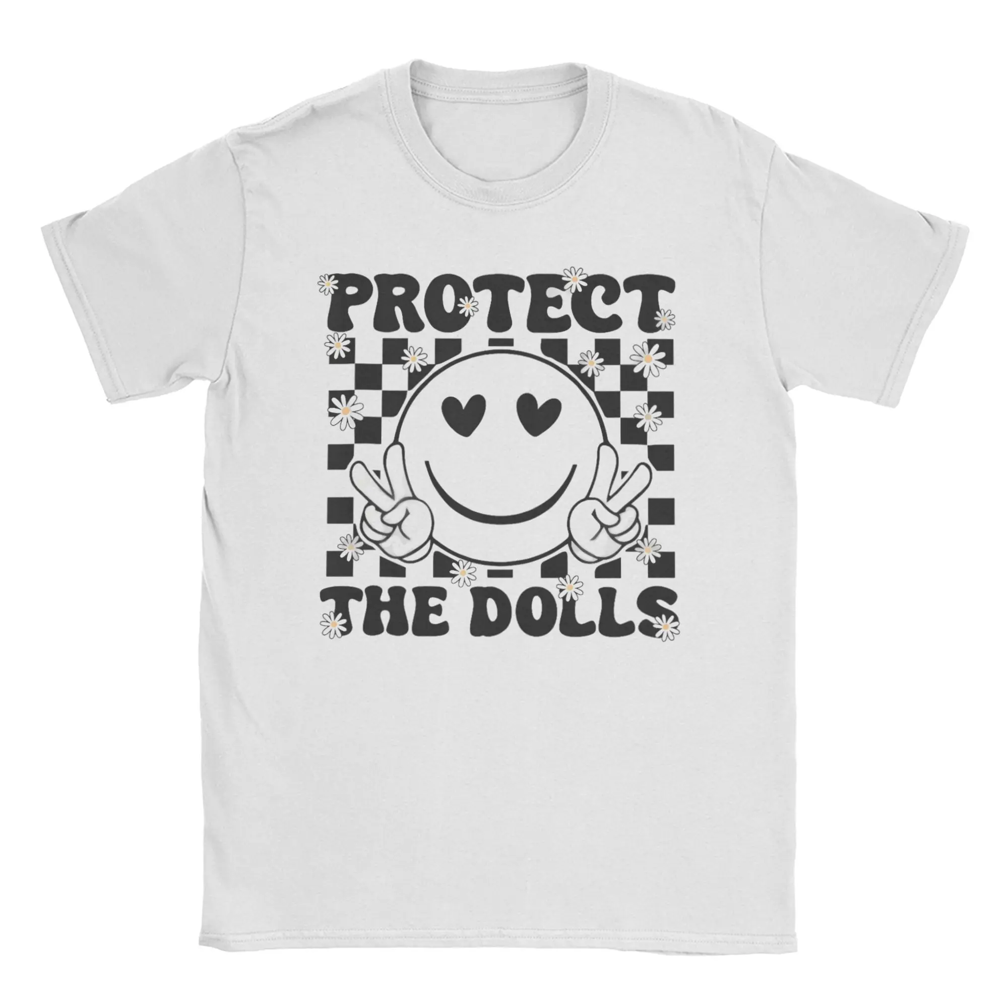 Men Women's T-Shirts Protect The Dolls Vintage 100% Cotton Tee Shirt Short Sleeve  T Shirts Round Collar Clothes New Arrival