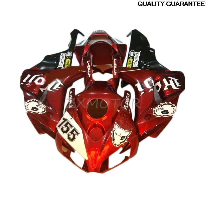

Комплект обтекателей кузова, подходящий для Honda CBR 1000RR CBR1000RR 2006 2007 06 07, новый АБС-пластик, красный, черный обтекатель 15