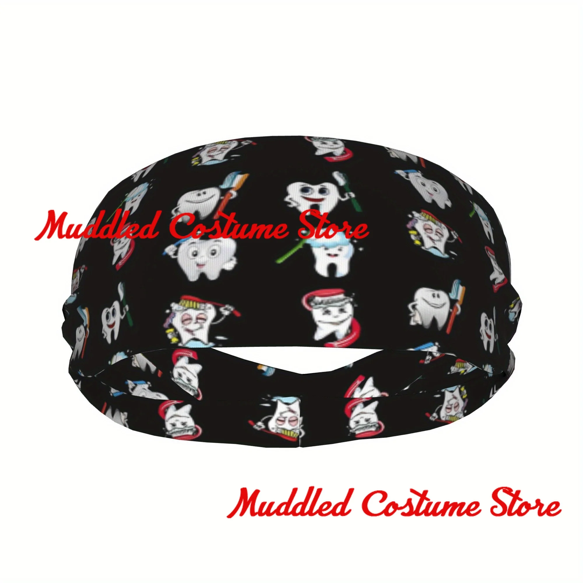 عصابة رأس لشخصية الأسنان الكرتونية، عصابة رأس رياضية لليوجا واللياقة البدنية، عصابة رأس مطاطية