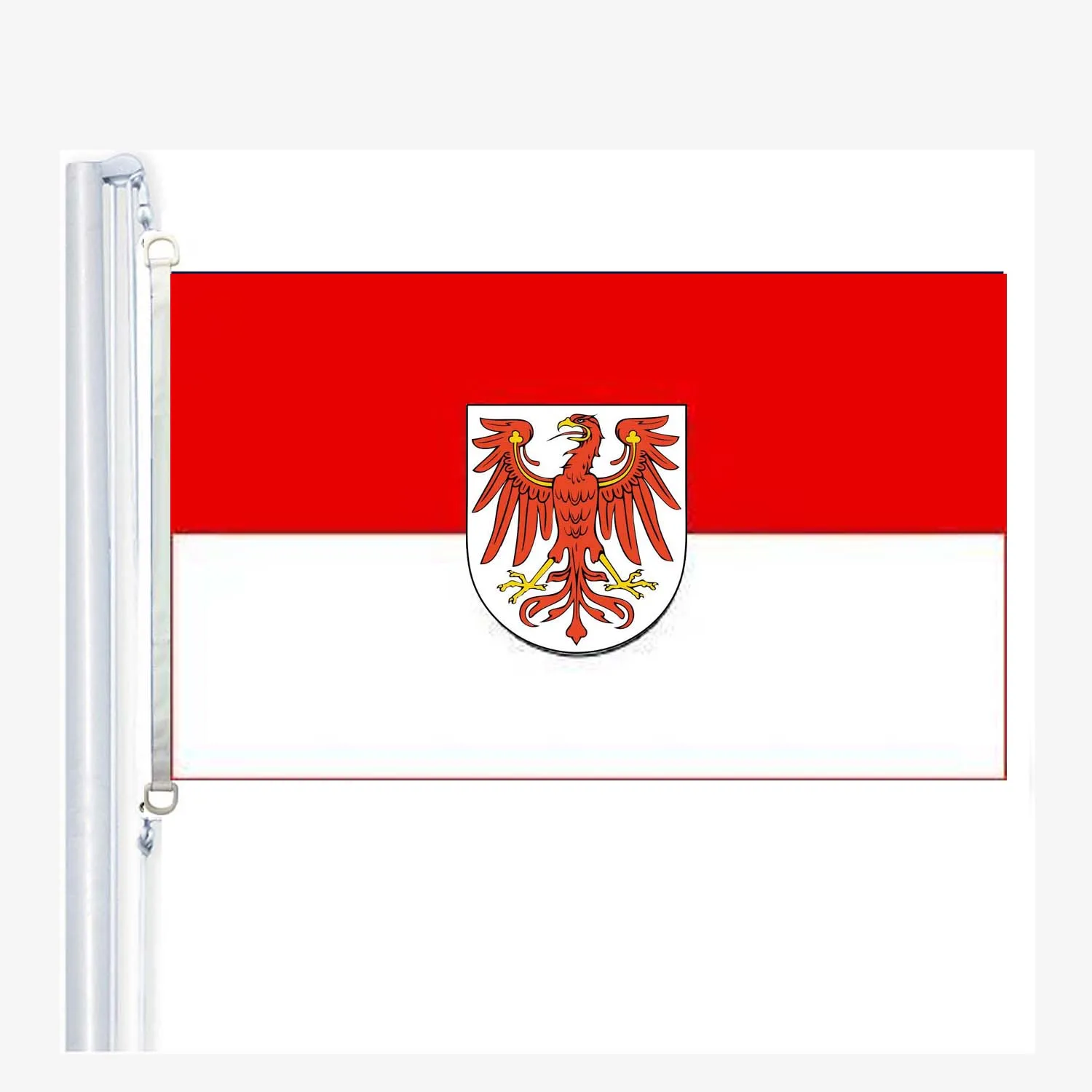 Brandenburg (Potsdam) state flags 90 x 150 cm, 100 % Polyester, Digitaldruck