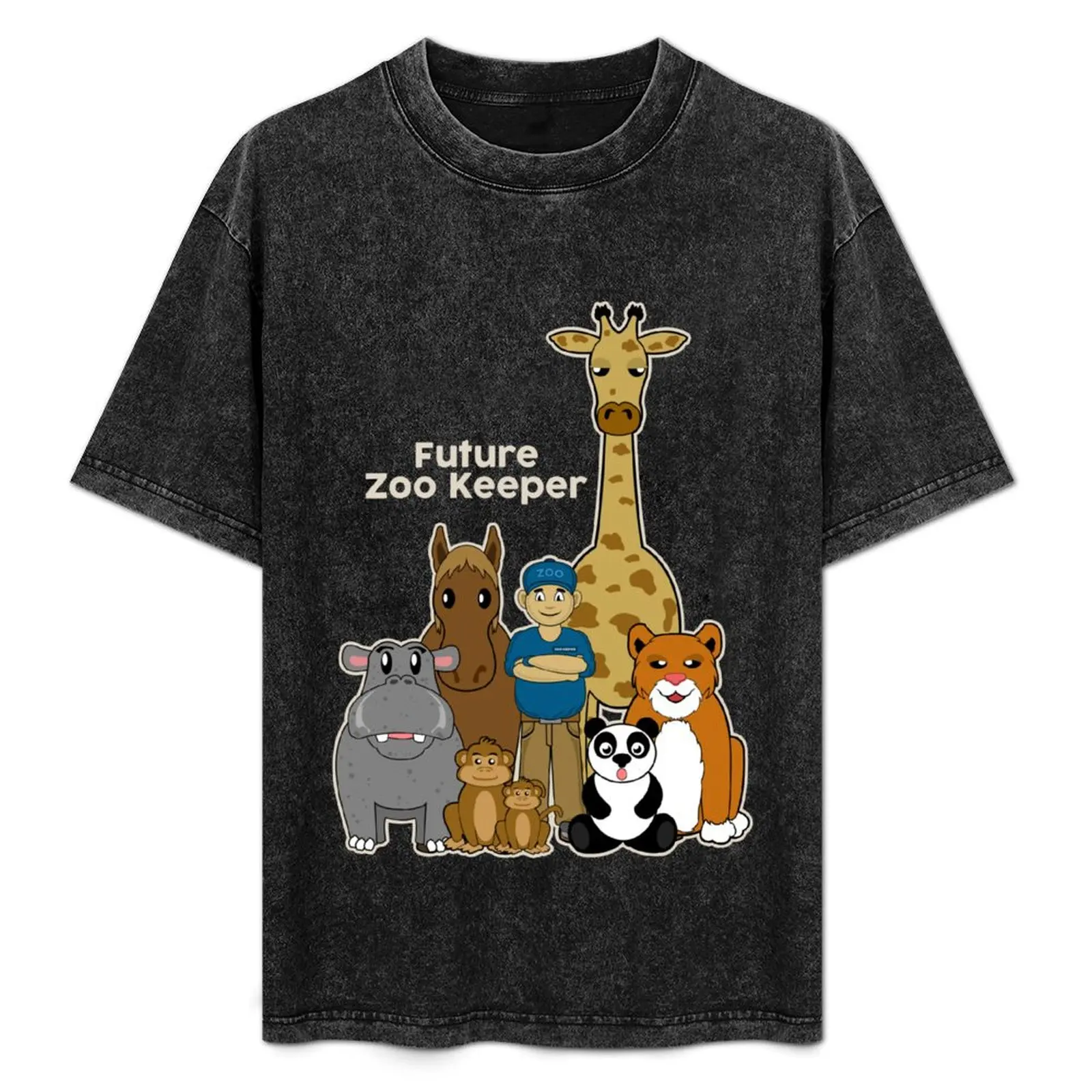 

FUTURE ZOO KEEPER African Safari Boys Girls Art Gift T-Shirt Work Outdoor Short Sleeve Tee