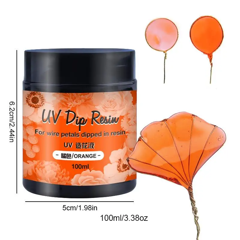 100Ml Uv Dip Hars Lijm Voor Draad Bloemen Kleurrijke Vloeibare Hoogglans Ultraviolet Uitharding Kristal Uv Lijm Sieraden Maken - afbeelding 1