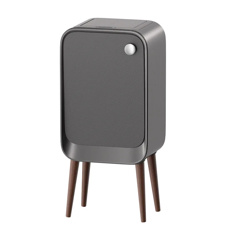 

Smart Sensor Trash Can Household High Feet with Lid Garbage Bin Kitchen Bathroom Paper Basket Large Capacity Light Luxury