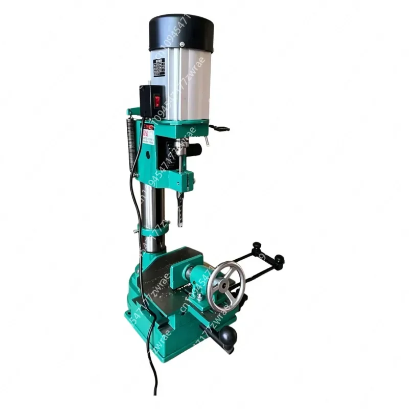 Single-Spindle Vertical Manual Square Mortise & Hole Drill With Motor 220V Easy To Operate For Woodworking Machinery
