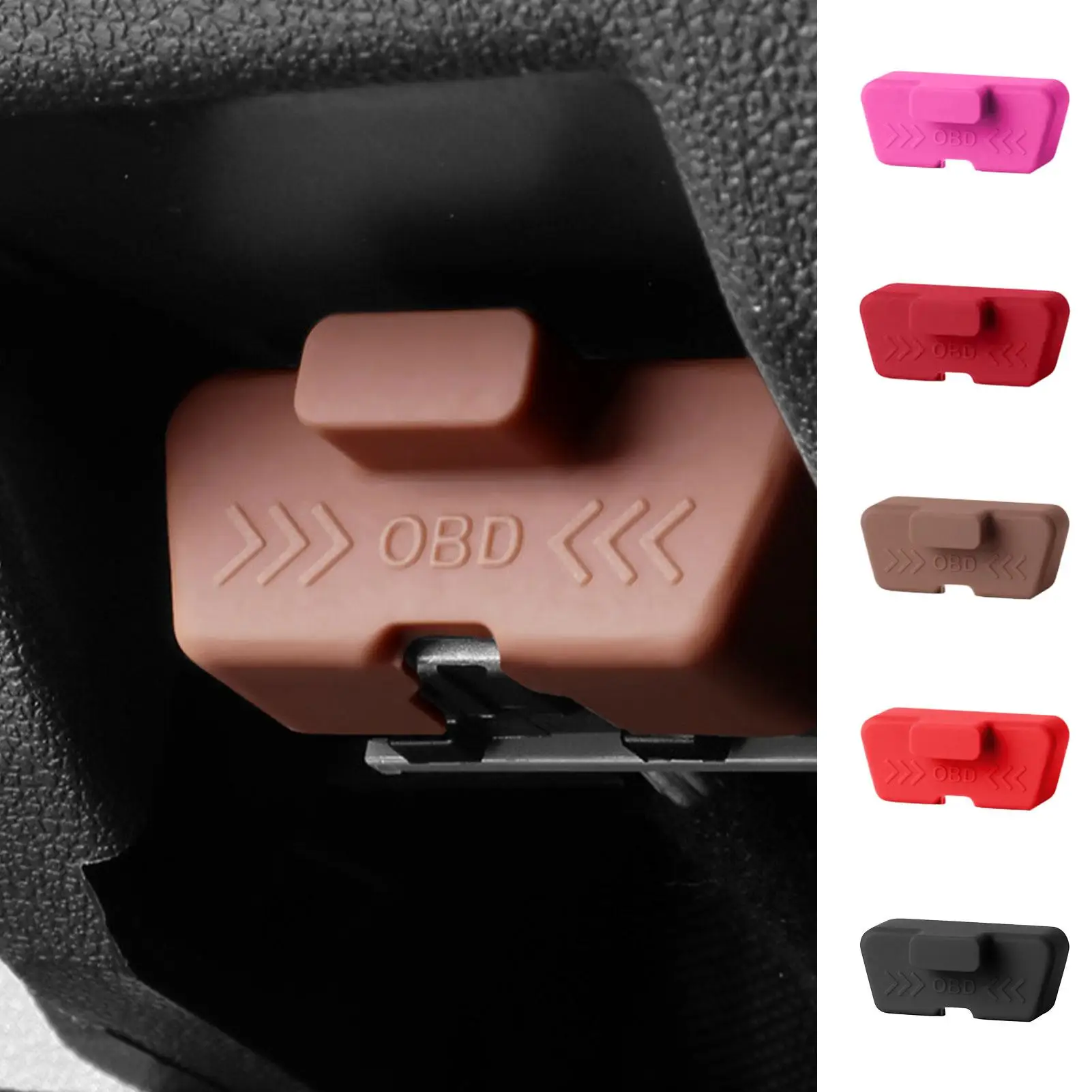 Car OBD2 Interface OBD Dust Cover Silicone Protective Sleeve DVR Diagnosis Clogging Caps Waterproof Silicone Cover For Most Cars