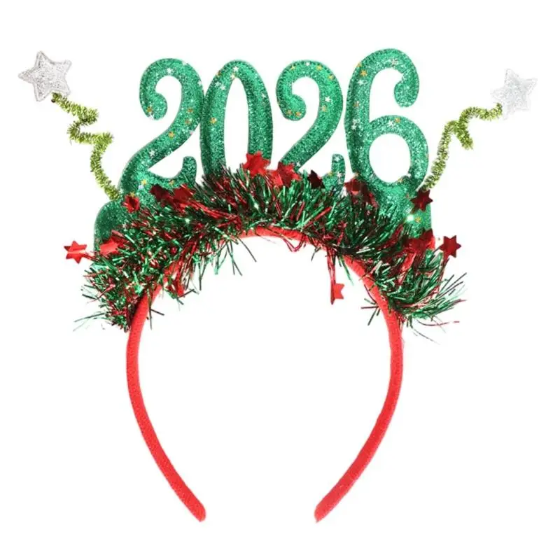 

39BD 2026 модные обручи для волос на день рождения, головные уборы, блестящие счастливые кольца для волос, переносные для