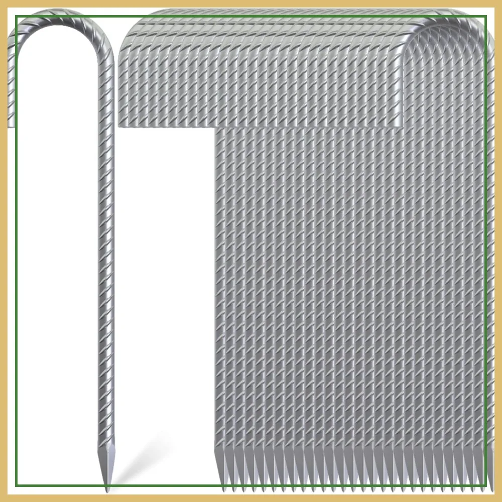 

12 Inch J Hook Rebar Stakes 55 Pack, Heavy Duty Galvanized Steel Ground Stakes for Inflatables, Yard Decor, Camping
