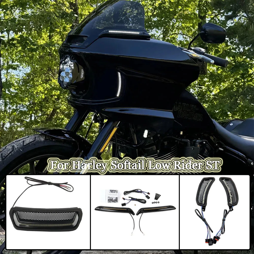 For Harley Softail Low Rider ST 2022-2024 Motorcycle Tracer Decorative Lamps Daylight Running Lamps Turn Signal Lamps Accessory