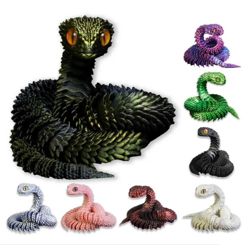 Articulated Snake Decor Figurine Model