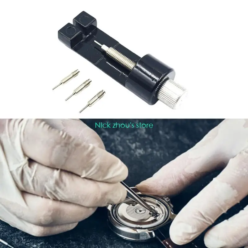 E15E Professional Metal Watch Band Link Remover Tool Kits Includes Hammer Tool And Re
