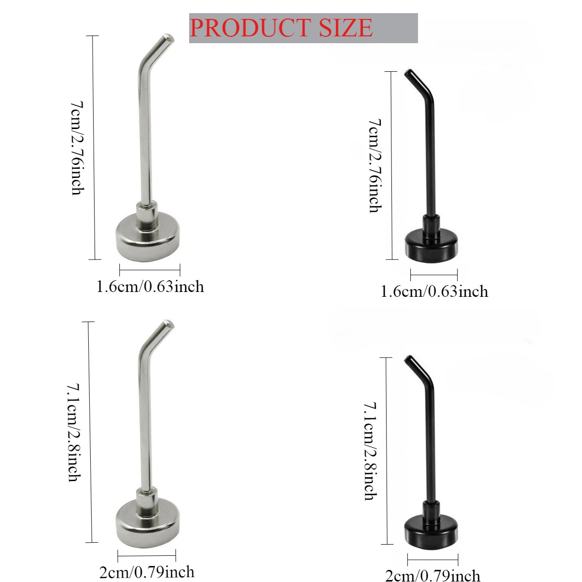 10pcs Large Magnetic Hooks,  2.8 Inch Long Heavy Duty Magnet Hooks Strong Magnetic Cruise Hangers for Cruise Ship Garage Kitchen
