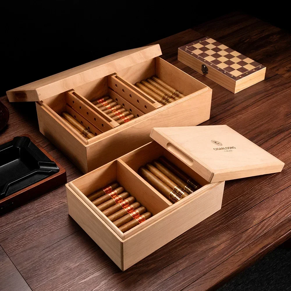 150PCS/50PCS Cigar Humidor Cigars Accessories Cigar Box Humidifier Portable Cases Accesories Professional Travel Humidors Cedar