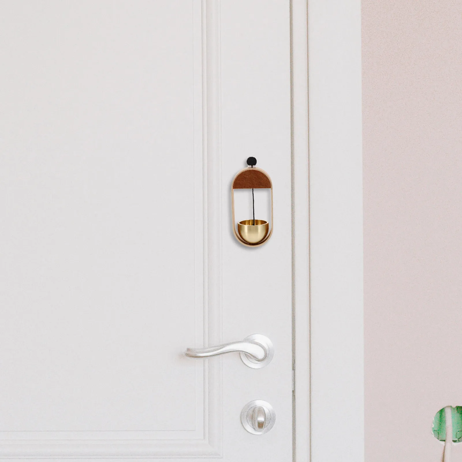 Wooden Shopkeeper Bell Decorative Door Opening Bell Chime Crisp Sound Retro Style for Home Business Office Outdoor