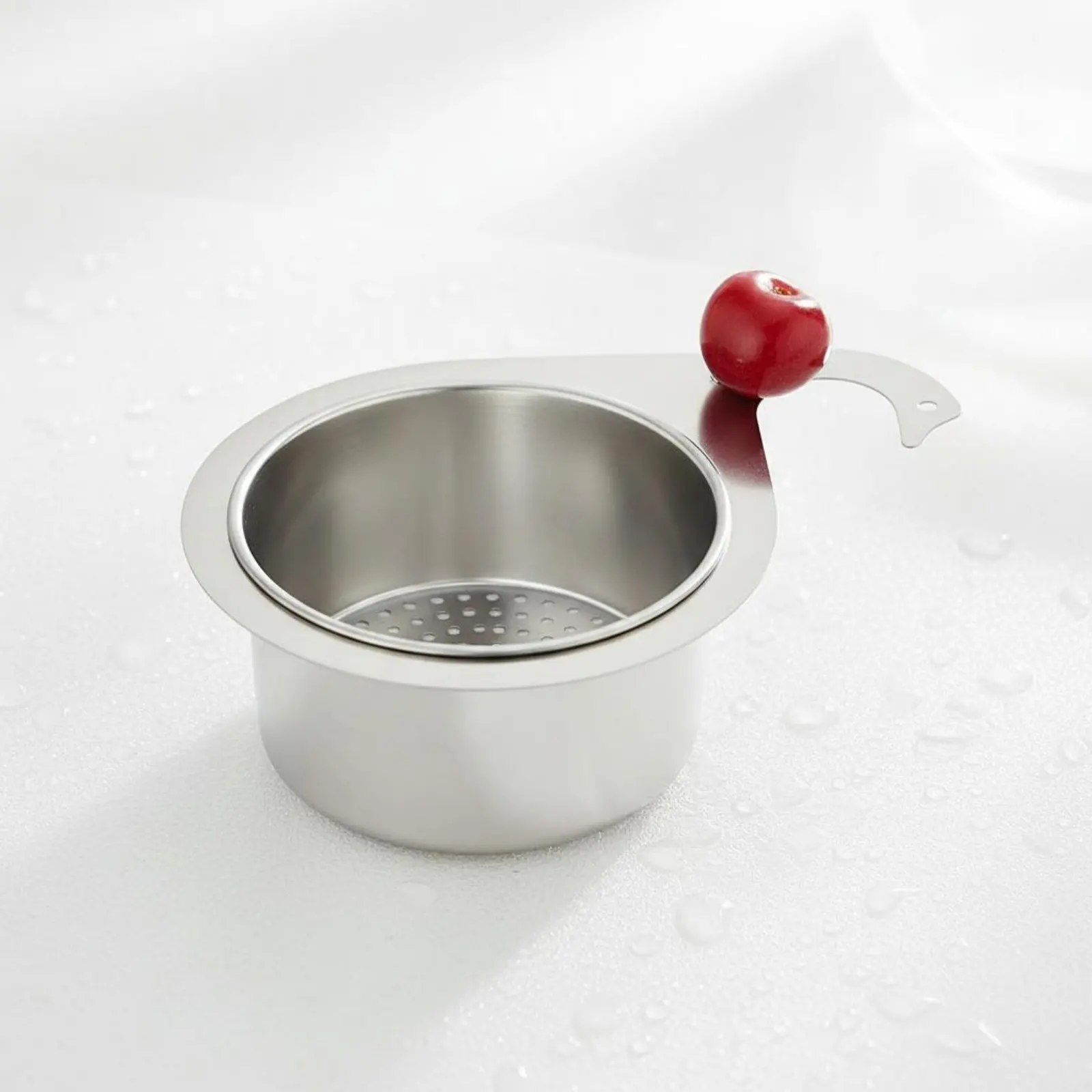 

Hanging Sink Strainer Container Easy to Clean Swan Sink Drainer Space Saving Rapid Draining