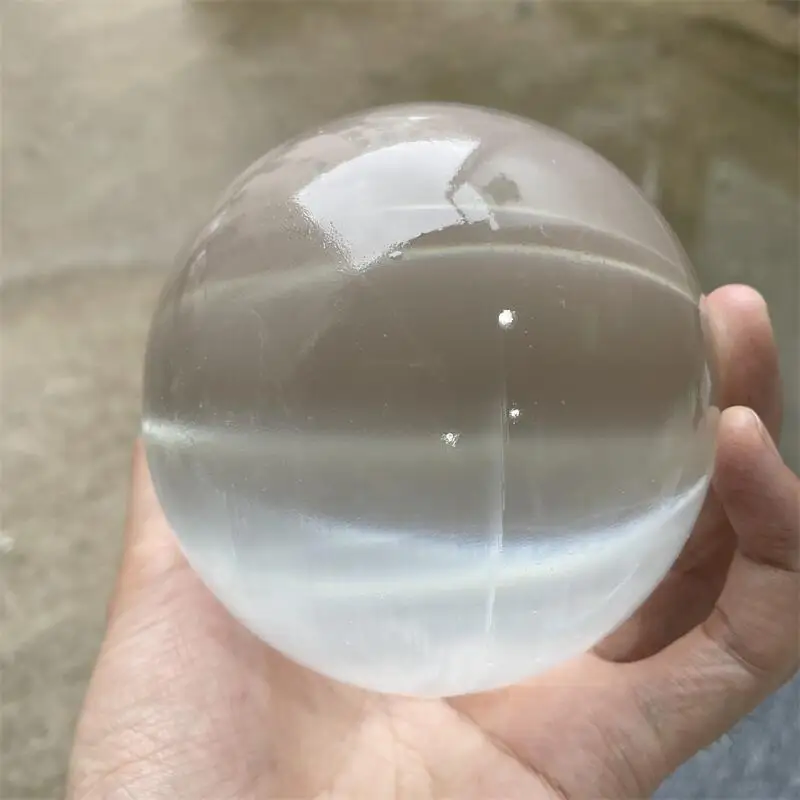 

10cm Natural Selenite Sphere Crystal Healing Gypsum Ball Mineral Ornaments Raw Stone Crafts Home Decor 1pcs