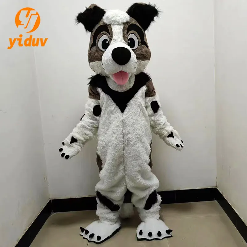 Furry Fox Husky Cosplay Mascot Costume Plush Wolf Dog Adult Play Animal Costume Halloween Carnival Stage Show Props Gifts