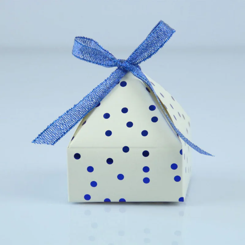 10 Stück lasergeschnittene Pyramiden-Punkt-Süßigkeits-Geschenkbox, süße Kekse, Hochzeitsbevorzugung, Geschenkverpackung, Boxen mit Band, Geburtstagsparty-Dekoration – Detail 4