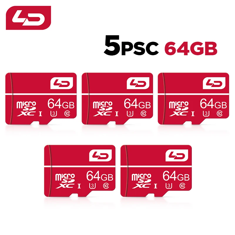 5pcs/lot Original LD Micro SD Card 64GB Memory Card 32GB Class 10 Microsd 128GB Cartao de Memoria TF Card Mini memory stick