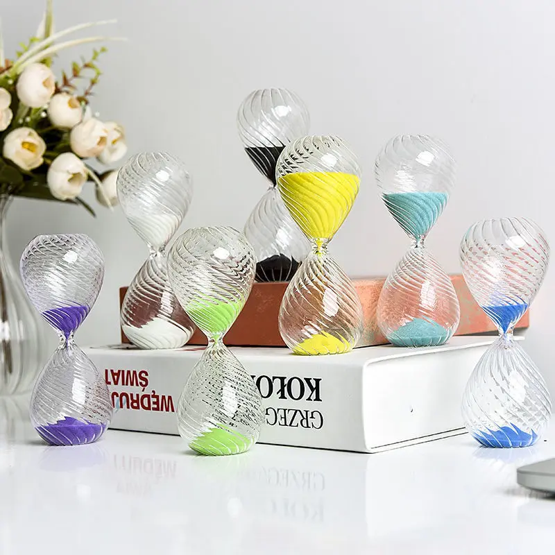 

Creative Twist 5/15/30 Minutes Hourglass Multi-color Fine Sand Timer Birthday Gift Ornaments Timing Hourglass Small Gift Home