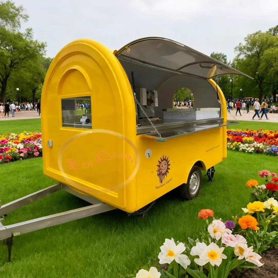 

Large-Capacity Square Food Trailer Fully Equipped Mobile Food Truck Restaurant Kitchen on Wheels for Catering Events