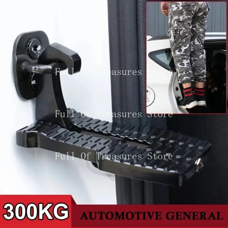 Multifunction Foldable Car Roof Rack Step  Door  Universal Latch Hook Auxiliary Foot Pedal Aluminium Alloy Safety Hammer