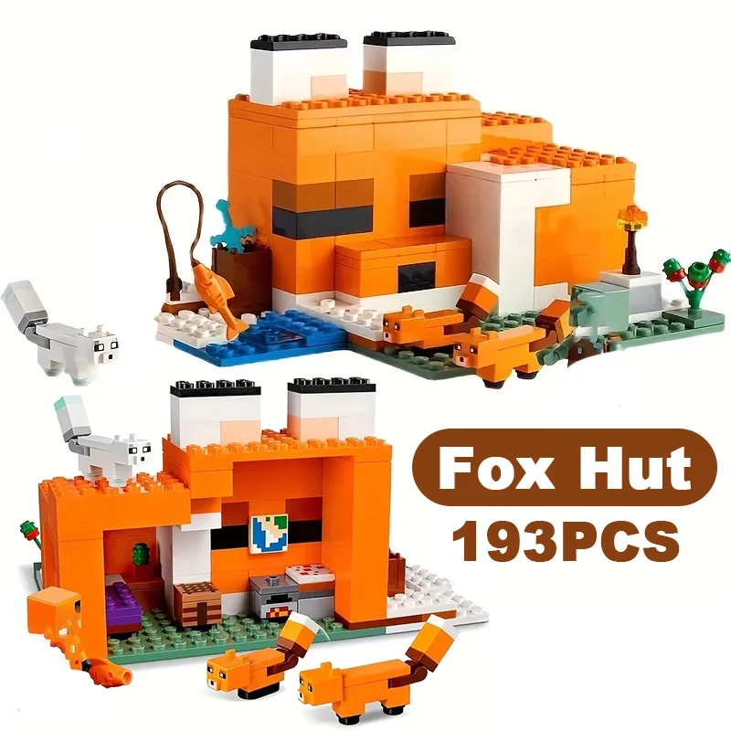 

193PCS Fox Hut Building Blocks Houses The Fox Lodge Farms Модель Зомби Детские сборные кирпичи Игрушка Рождественский подарок для детей, мальчиков и взрослых
