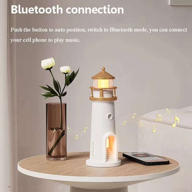 ABRE-Bedroom Bluetooth Speaker Moonlight Projection Light Music Box Brightness Adjustable Night Light MP3 Music Player Gift