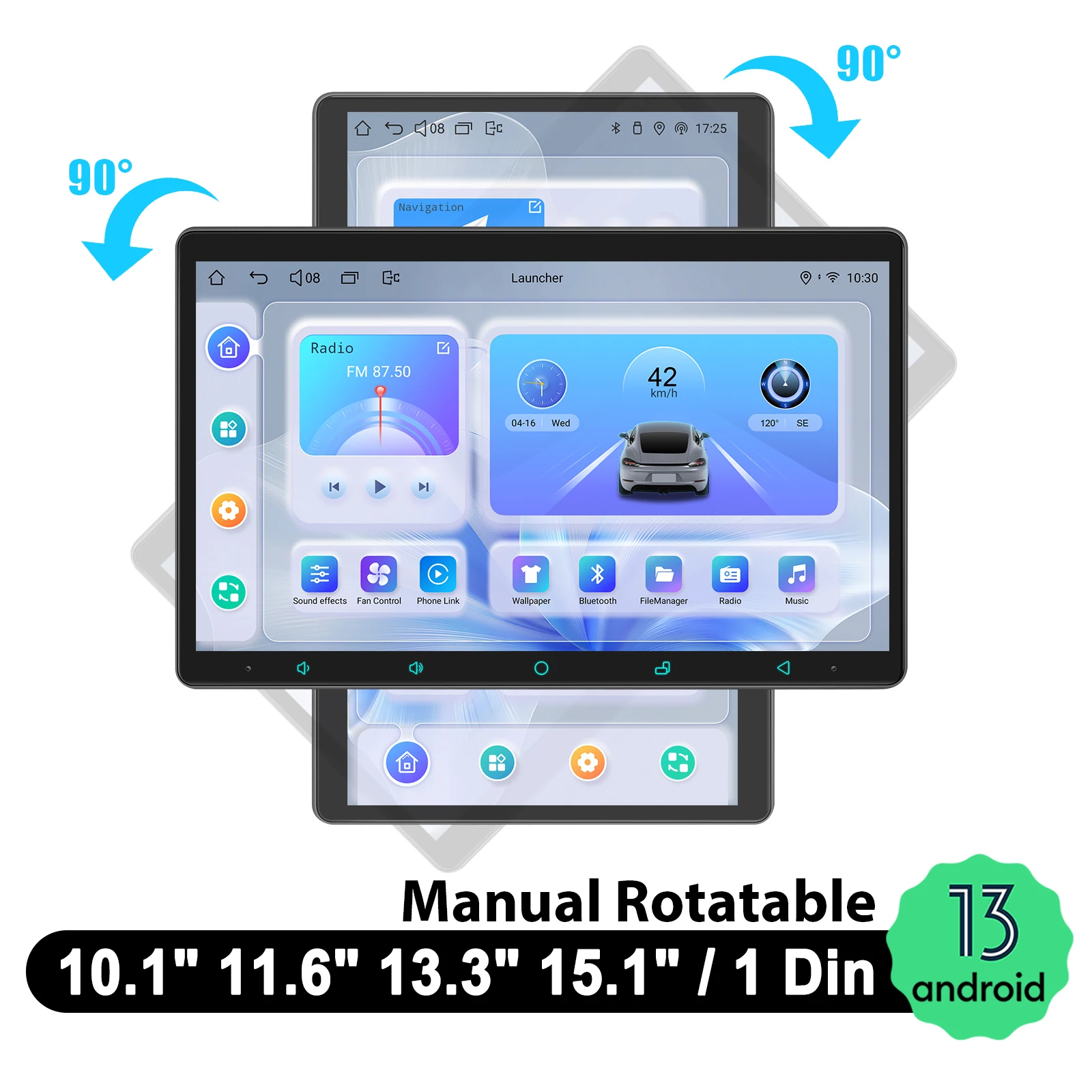 

JOYING Upgrade 15.1Inch Big Screen 8G 128G Android Car Radio Stereo Multimedia Player Carplay With Manual Rotatable Screen