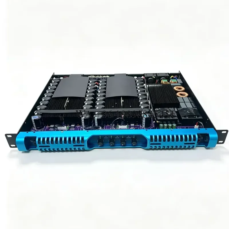 WMWMNU SIVG 1U Professional 4X2000W Digital Power Amplifier 4-Channel Class D Audio Amplifier for KTV, Clubs, and Party
