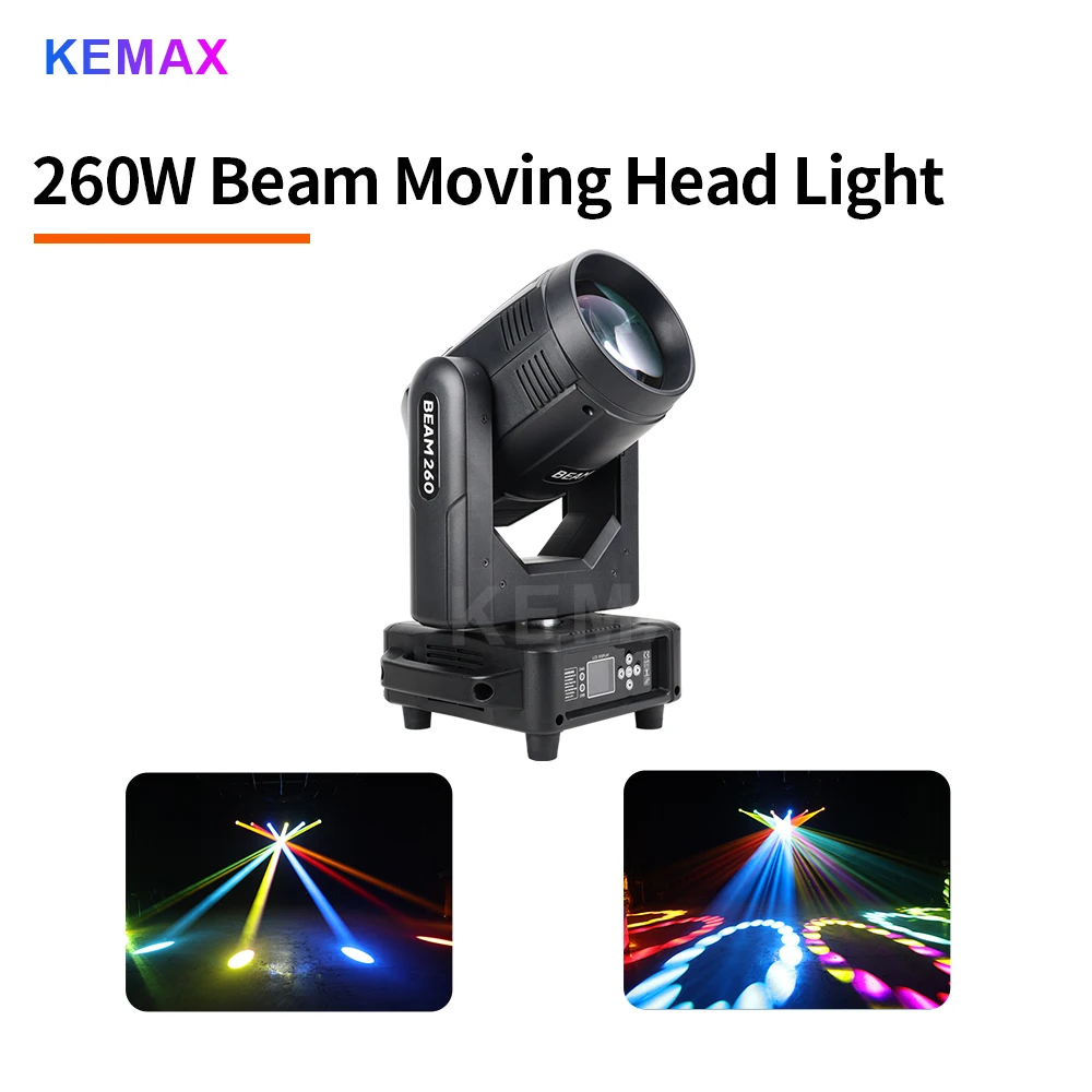 

260W Moving Head Lights Beam DMX512 Double Prism Rainbow Effect Light Sharpy Lyre DJ Stage Lighting For Nightclub Concer Event
