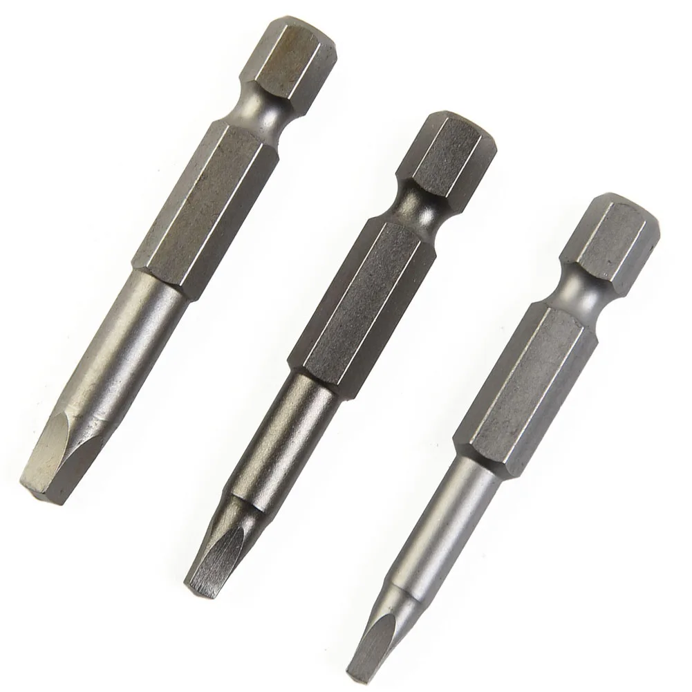 3 قطعة 50 مللي متر مربع رئيس سائق بت مفك مغناطيسي بت أداة مجموعة الصلب مفك مسامير بت لإصلاح أداة اليد بت عدة