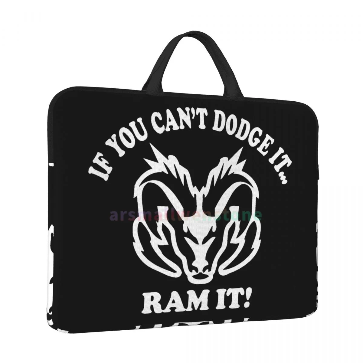 If You Can`T Dodge It Ram It Laptop Bag Computer Bag Office Business Travel 14 Inch Water Resistant Large Laptop Case